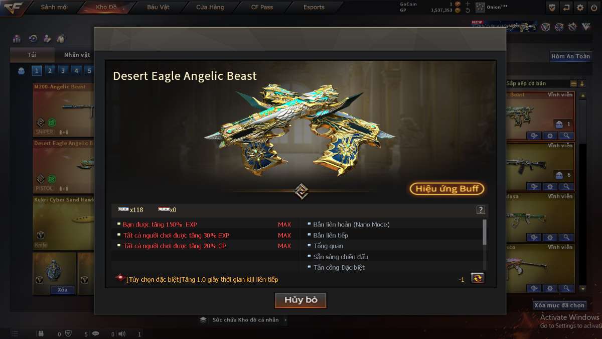 shop acc cf uy tin gia re
